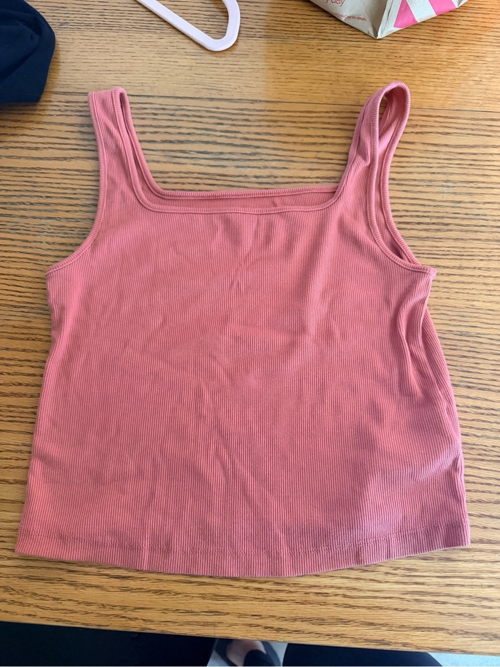 Women’s Old Navy Ribbed Tank Top - Black & Pink - Picture 5 of 6